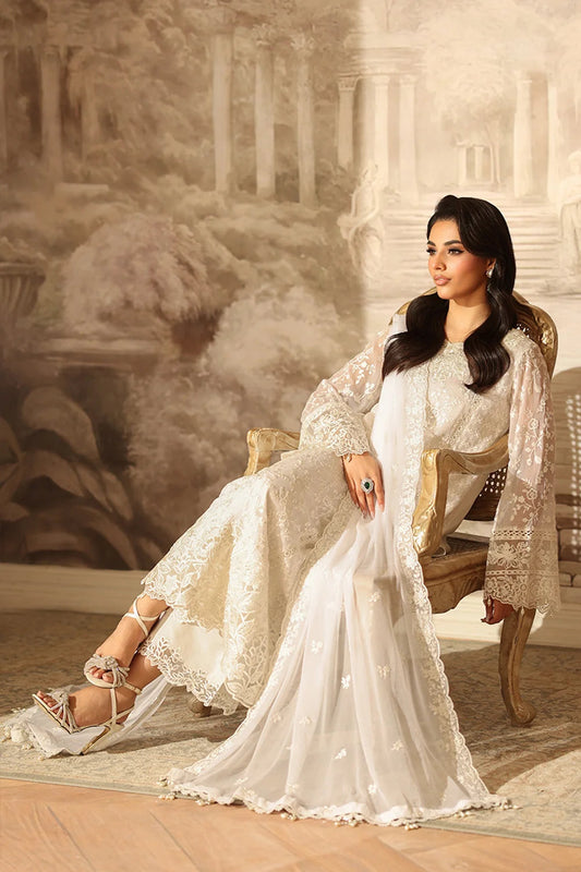 Azure Latest Collection Chiffon Embroidered Dress