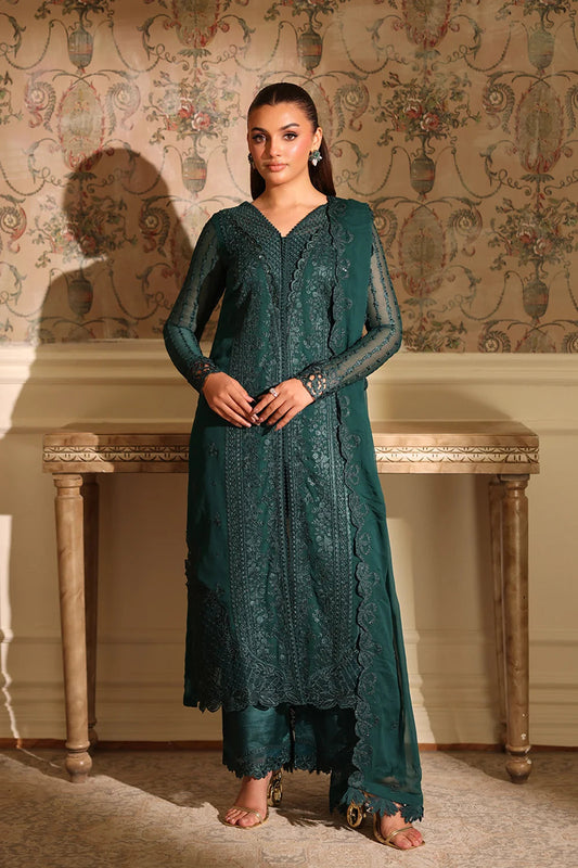 Azure Latest Collection Chiffon Embroidered Dress