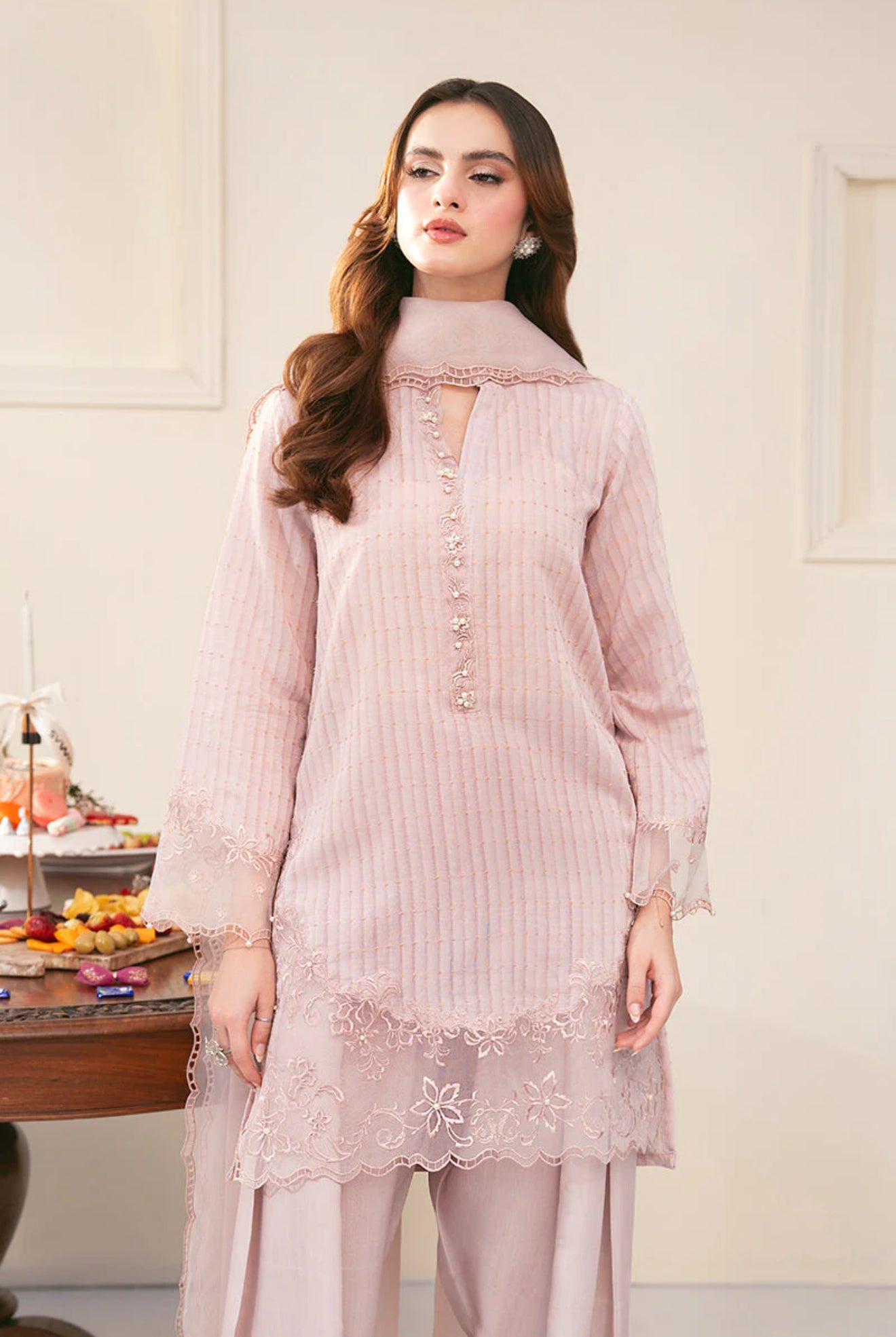 Farshi Shalwar Suit Embroidered Dress Latest Fashion Trend 2025