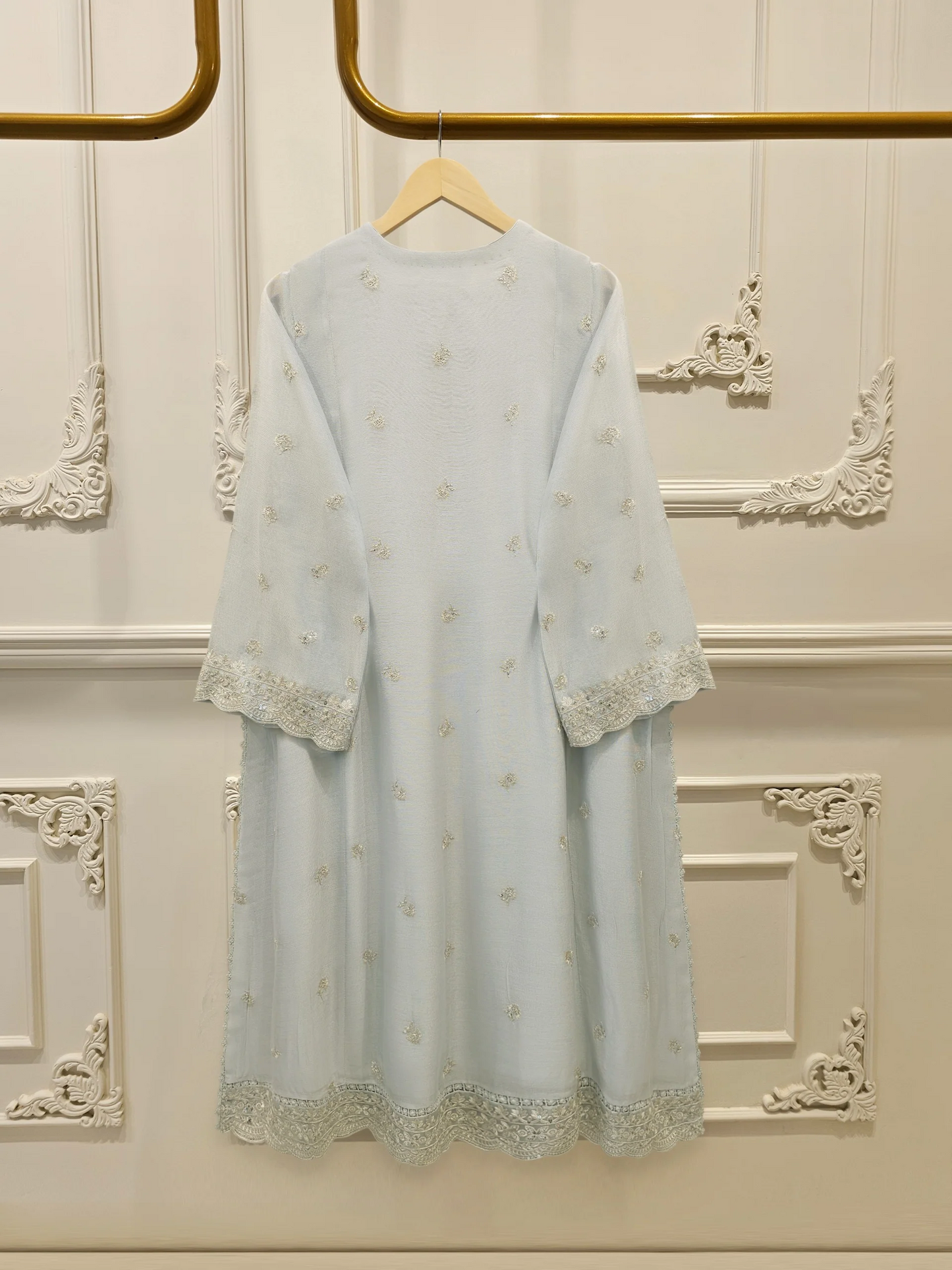 Agha Noor 3 Piece - Pure Embroidered Cotton Net Suit S114735