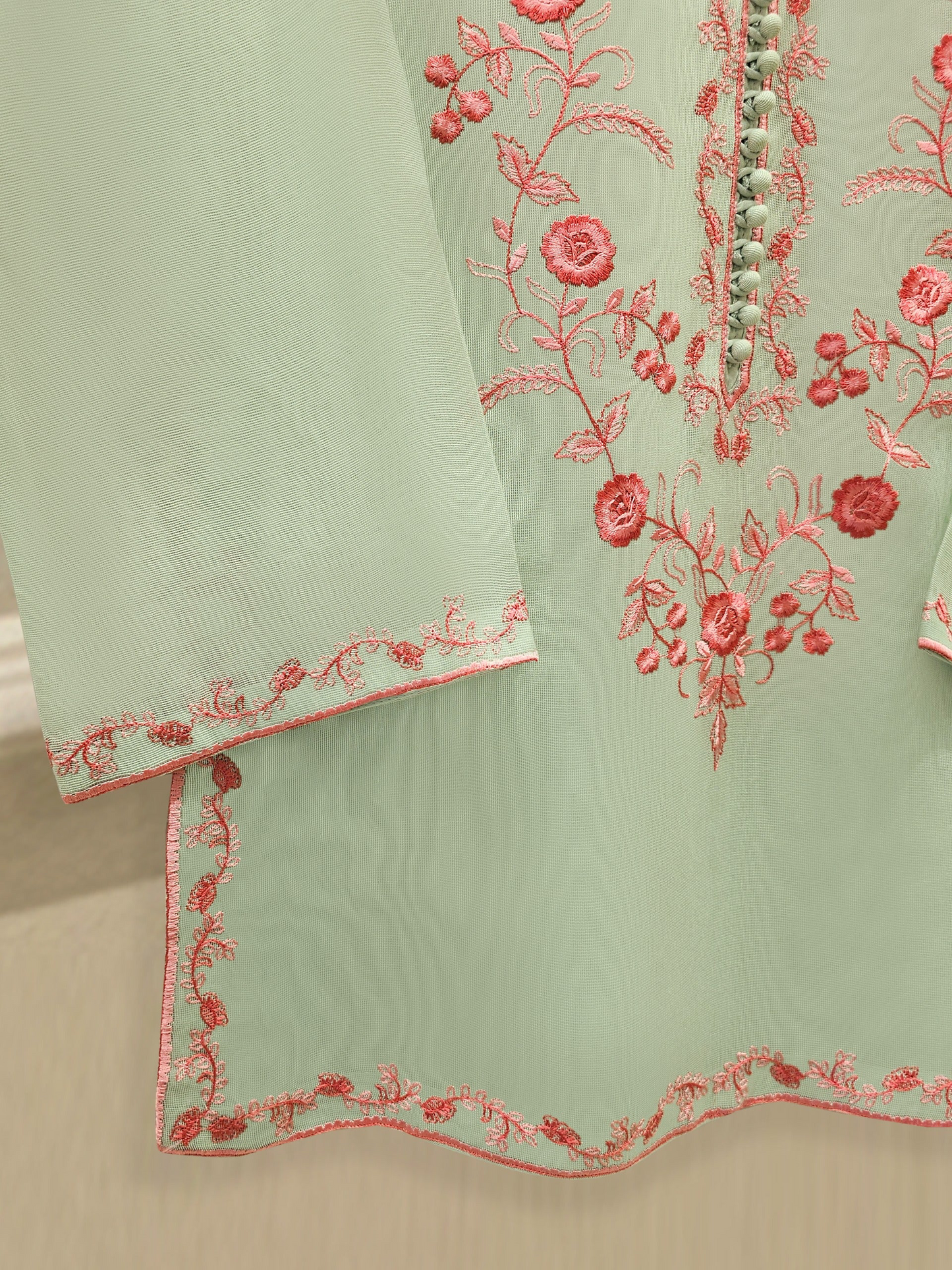 Agha Noor 2 Piece- Pure Cotton Net Embroidered Suit S111903