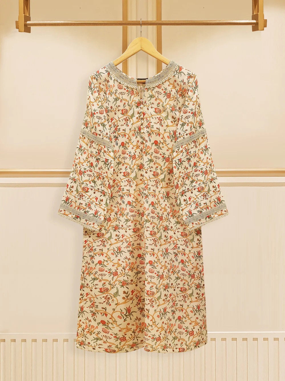 Agha Noor Original 3 Piece Cambric Cotton Dress