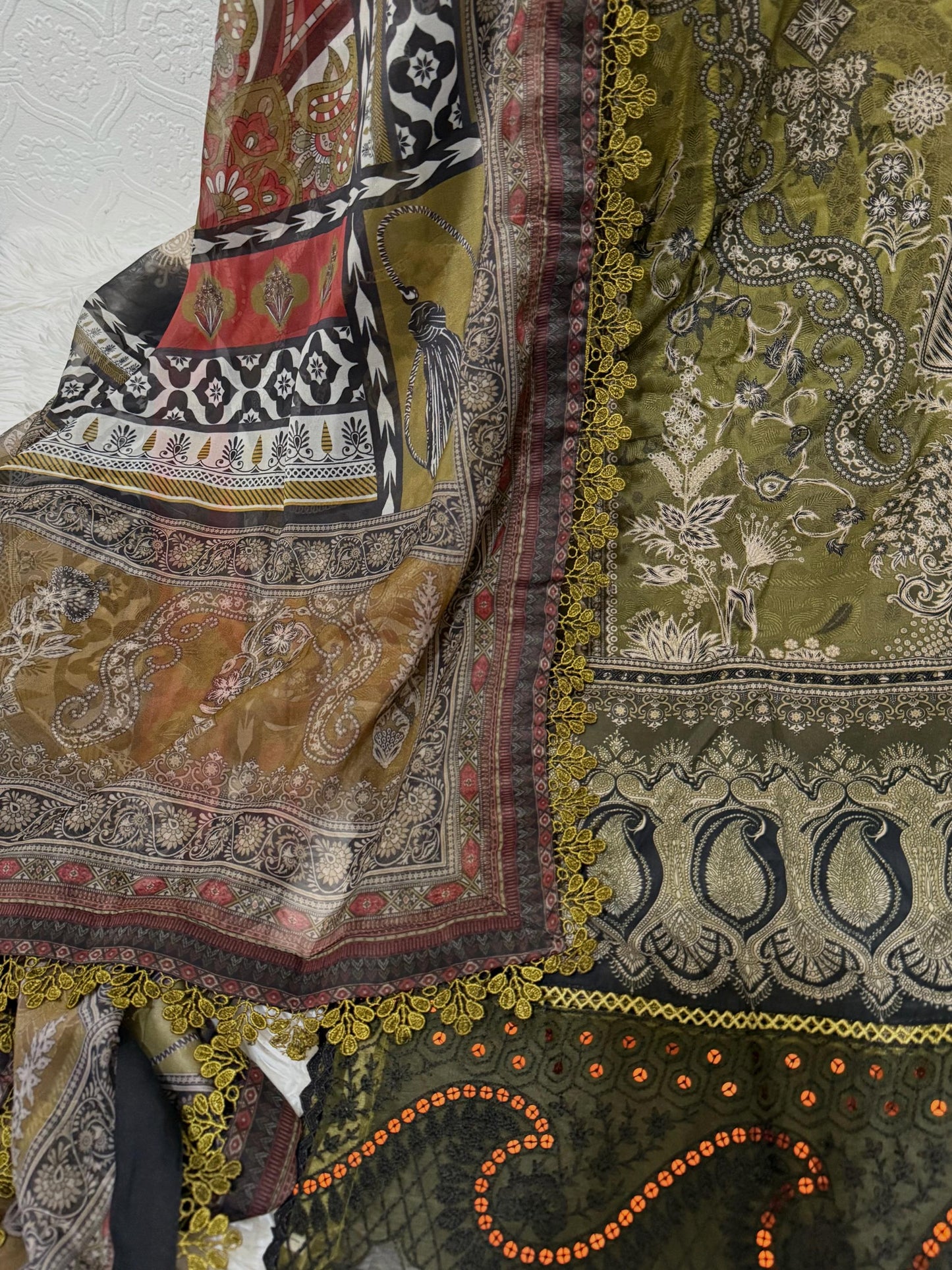 Asim Jofa Original Cotton Jacquard Embroidered Aira Collection Pakistani Designer Wear