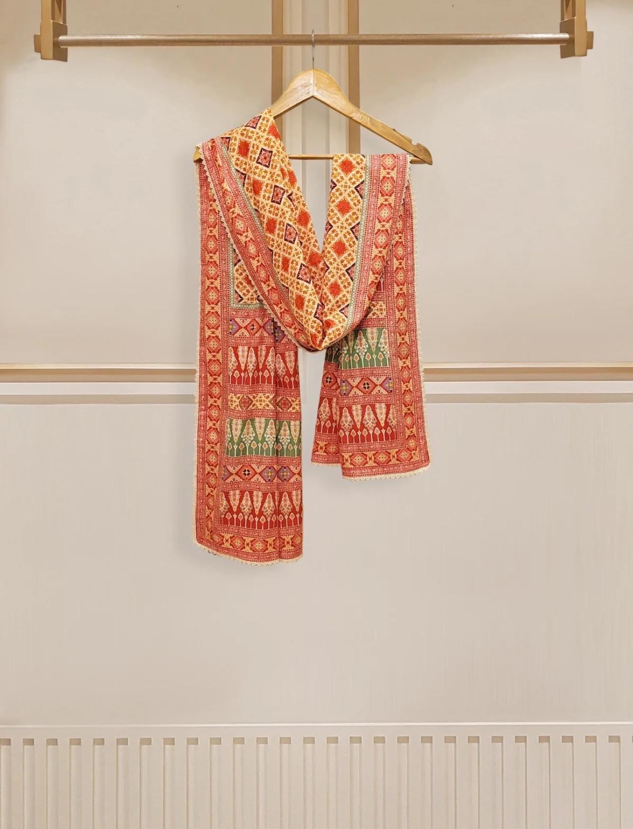 Agha Noor Original 3 Piece Cambric Embroidered Dress