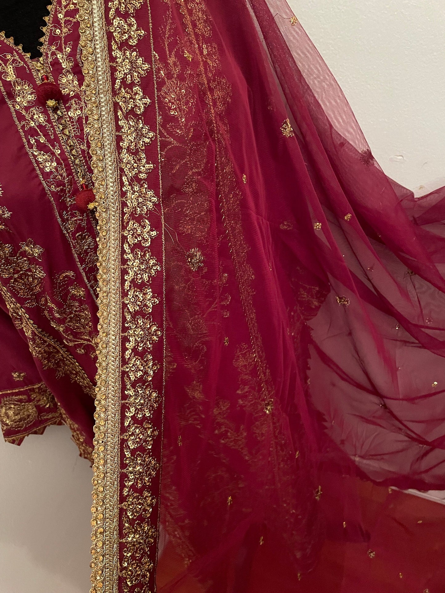 Asim Jofa Original Cotton Silk Embroidered Zari Sitara Collection Pakistani Designer Wear Size Medium
