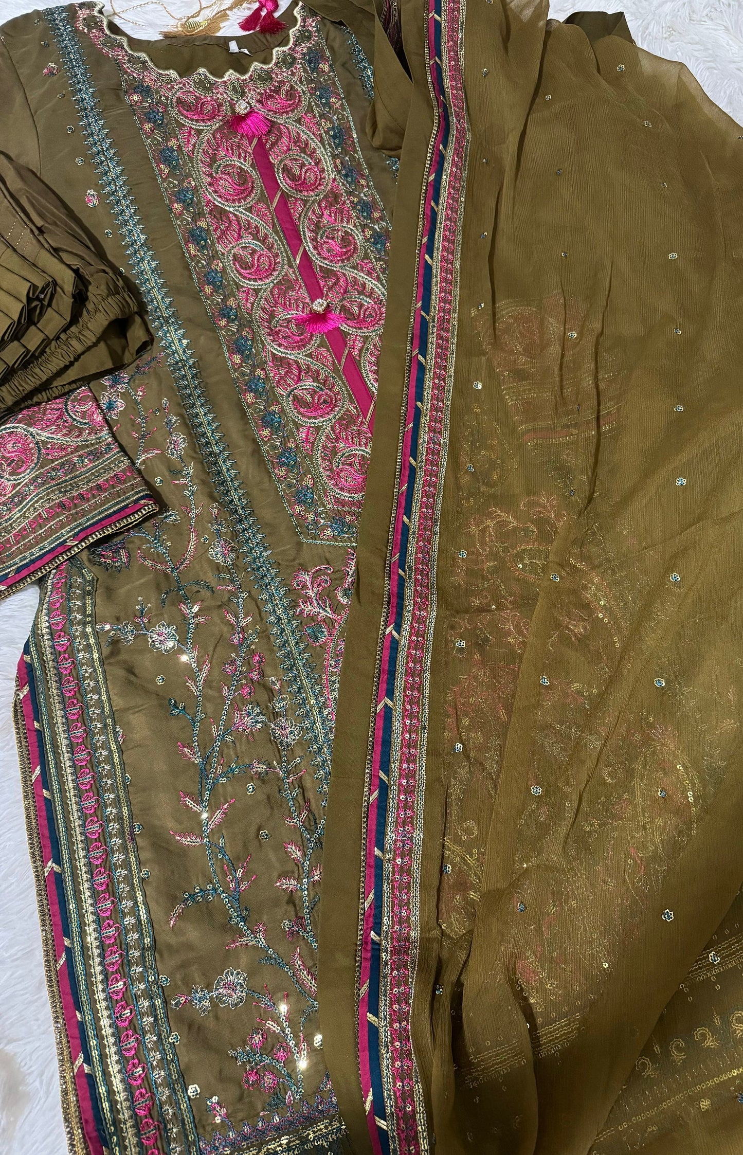 Asim Jofa Original Twisted Silk Embroidered Chamak Dhamak Collection
