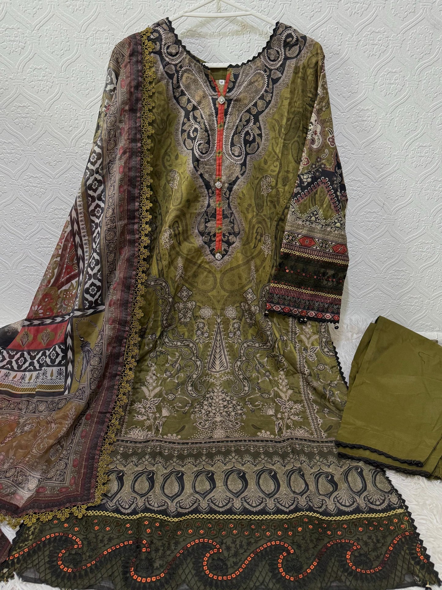 Asim Jofa Original Cotton Jacquard Embroidered Aira Collection Pakistani Designer Wear