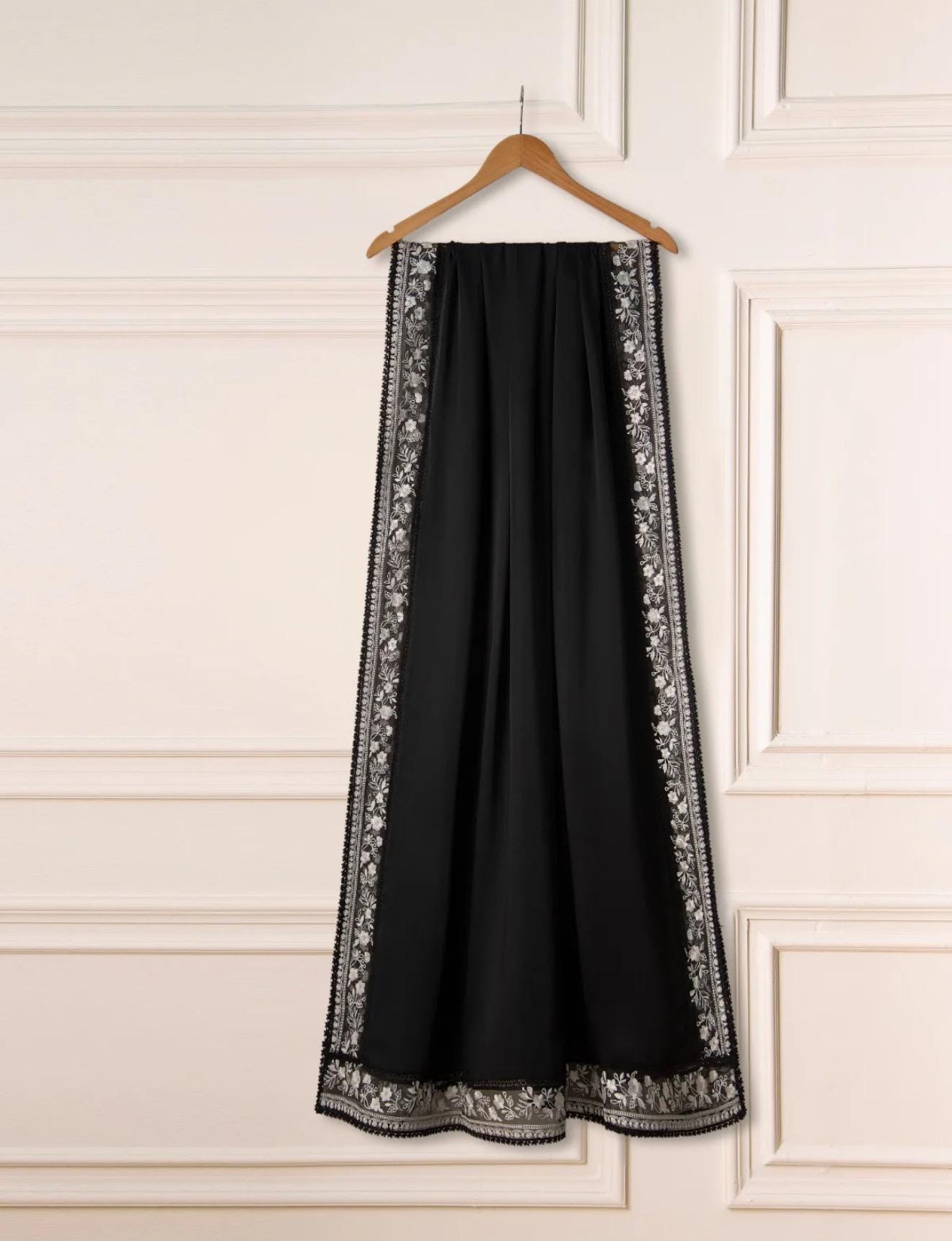 Agha Noor Pure Cotton Net Embroidered Dress