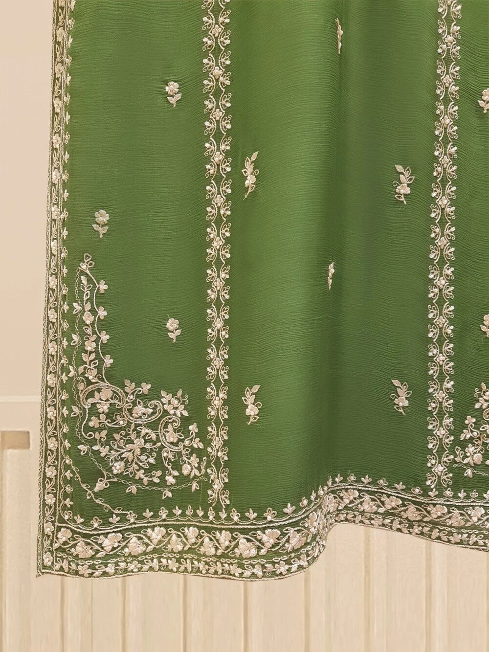 Agha Noor Dress Original Pure 3 Piece Chiffon Embroidered