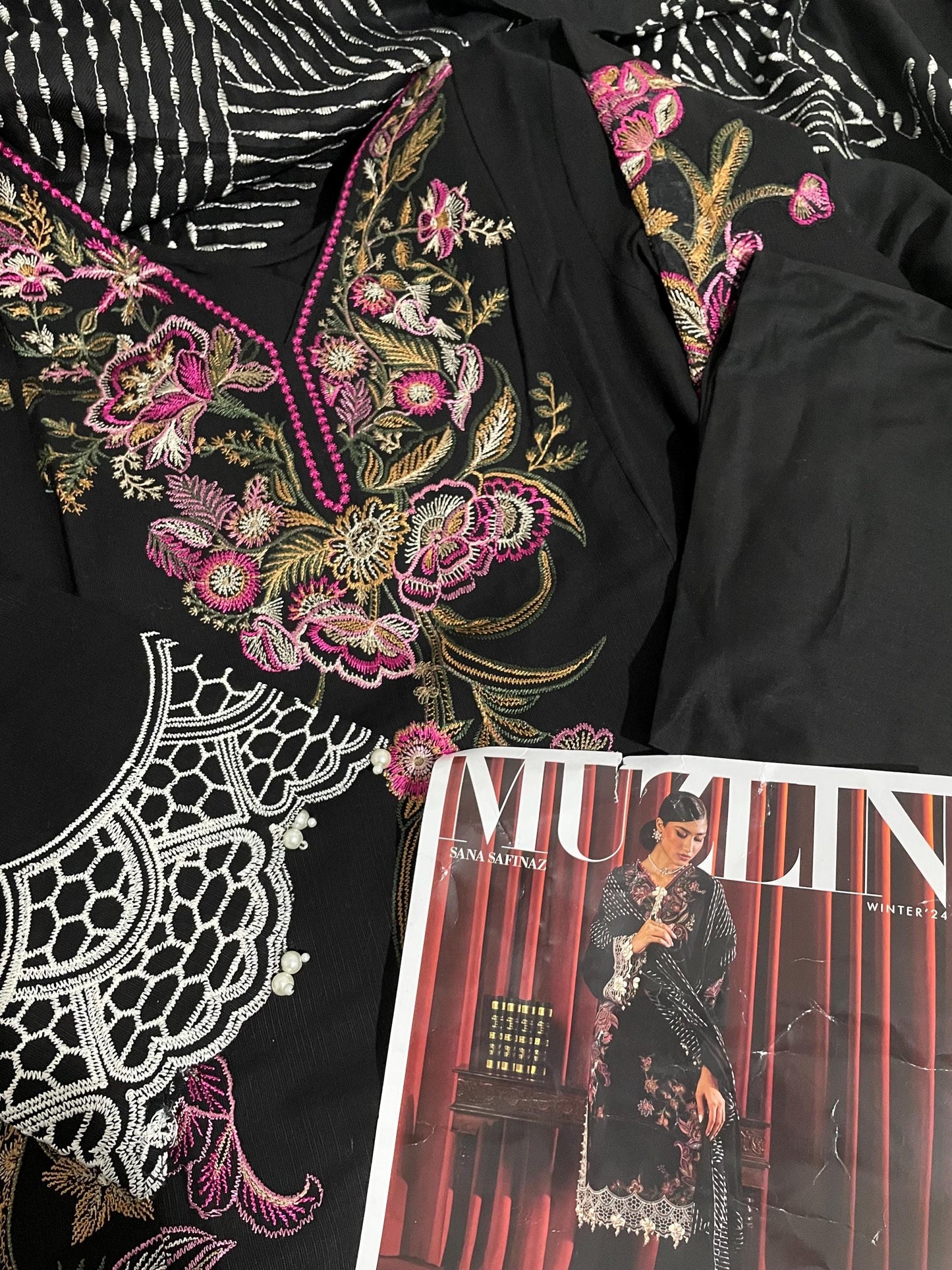 Sana Safinaz Original Muzlin'24 Collection Wear 3 Piece Khaddar Dress