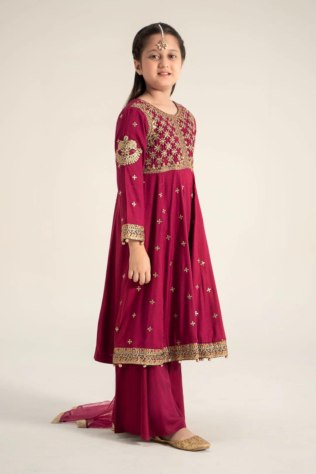 Maria B Kids Collection Embroidered Dress Ready To Wear