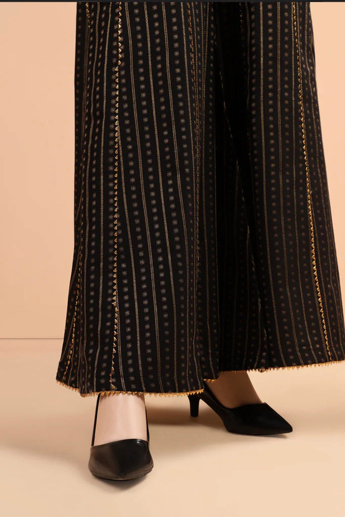 Cotton Jacquard Gharara Pant