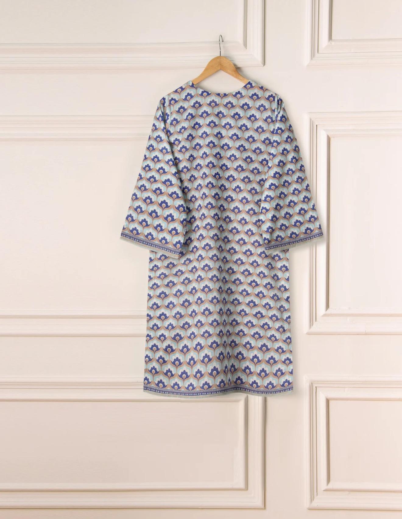 Agha Noor 2 Piece Cotton Embroidered Shirt & Dupatta