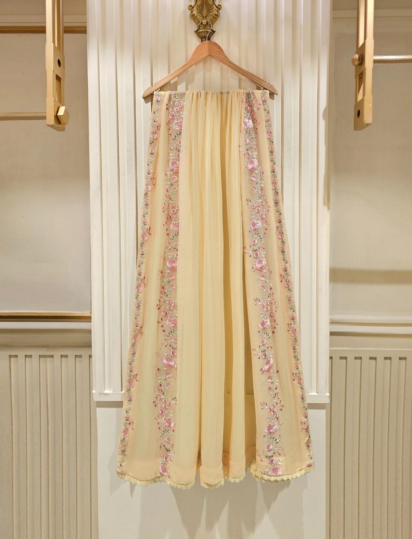 Agha Noor Dress Original Pure 3 Piece Chiffon Embroidered