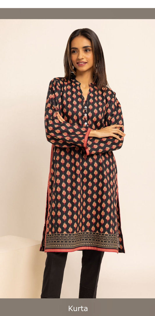 Khaadi Brand Original Printed Soft Khaddar Kurta Shirt Pakistani Indian Designer Wear