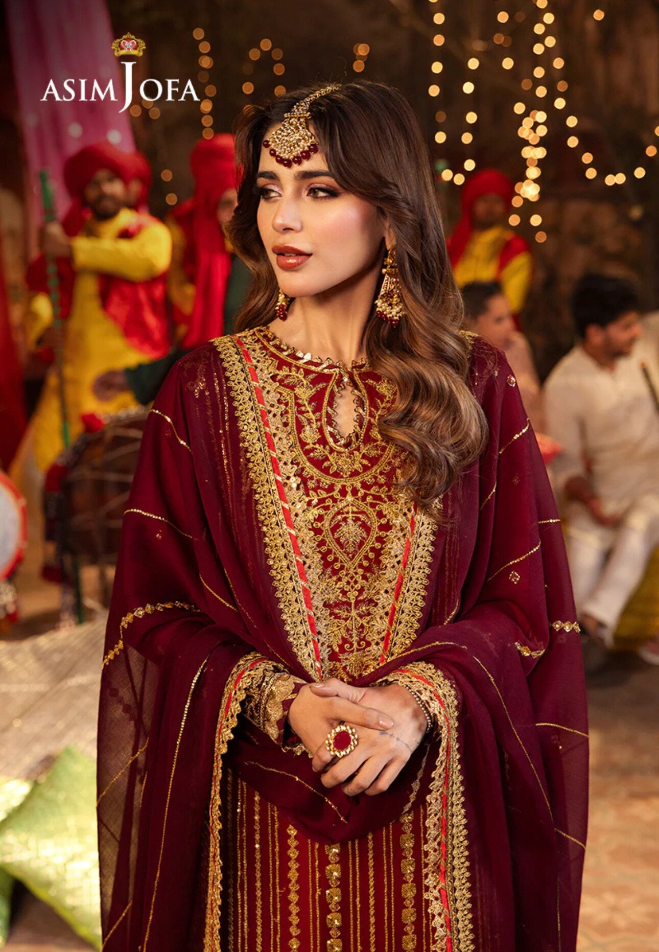 Asim Jofa Original Chiffon Embroidered Chamak Dhamak