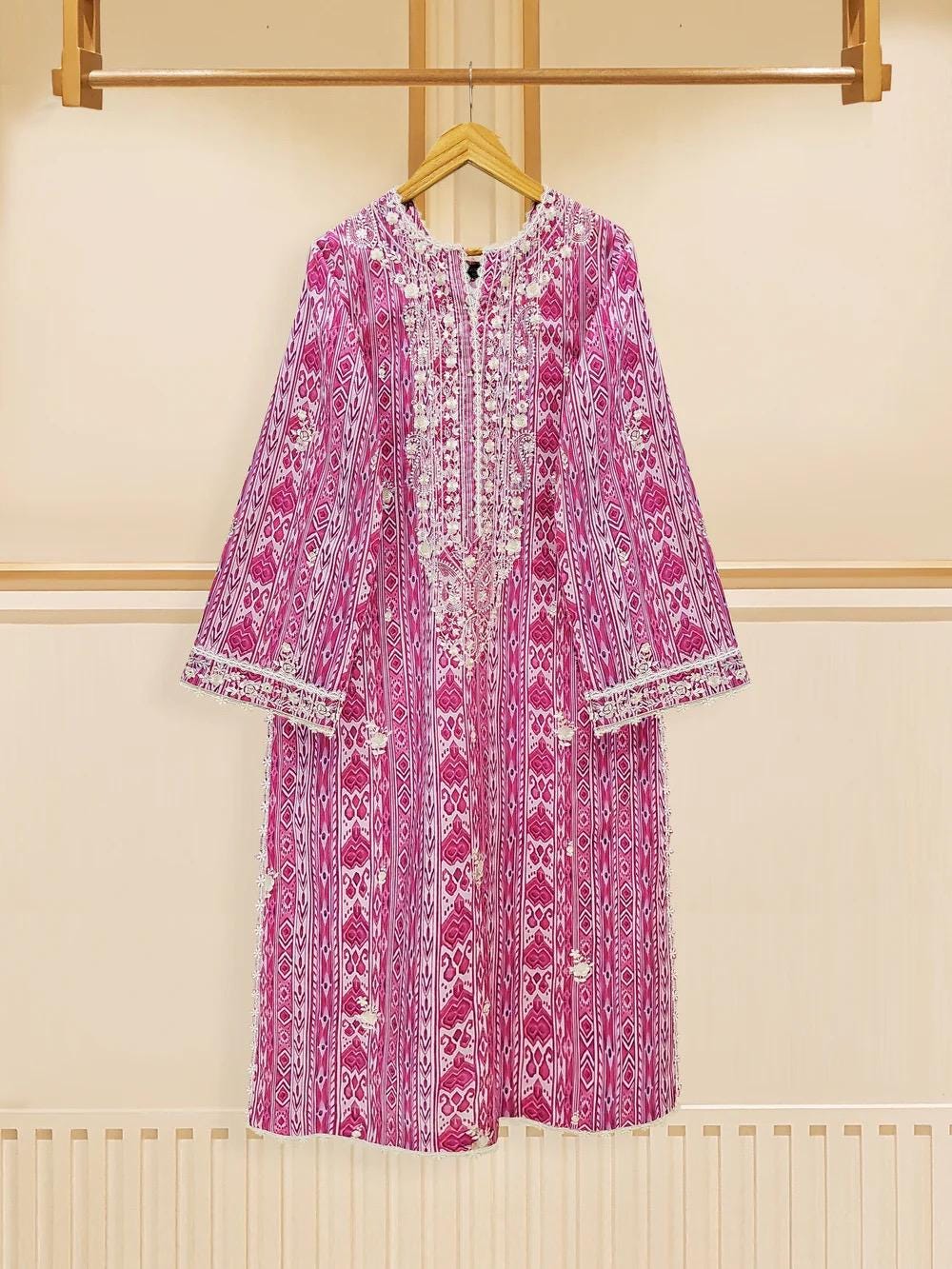Agha Noor 2 Piece Lawn Embroidered Shirt & Pant