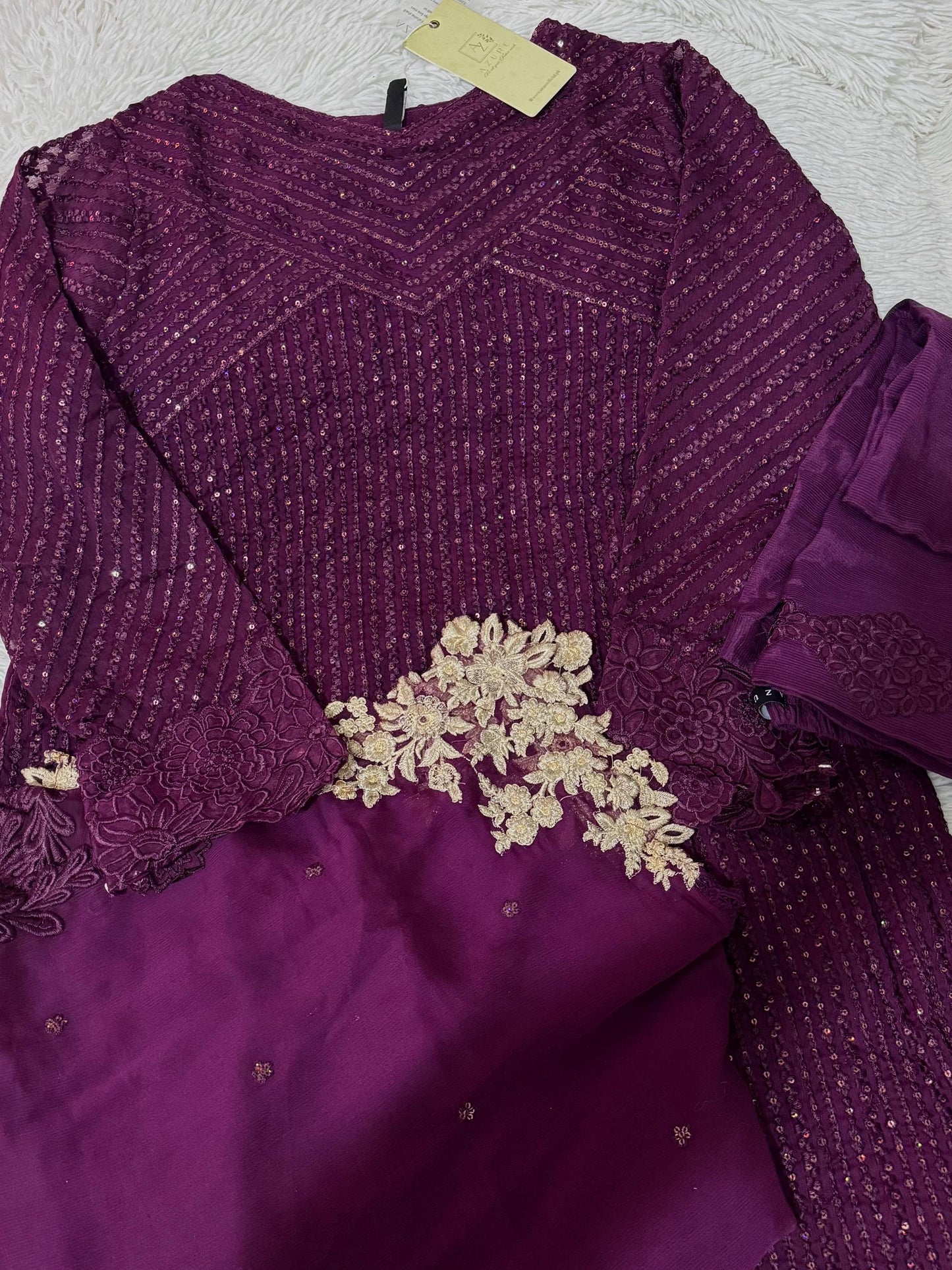 Azure Chiffon Embroidered Latest Collection 2025