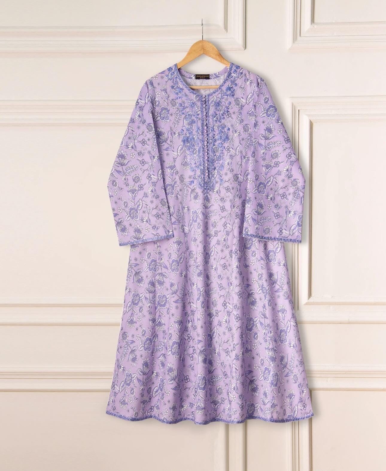 Agha Noor 2 Piece Cotton Embroidered Shirt & Pant