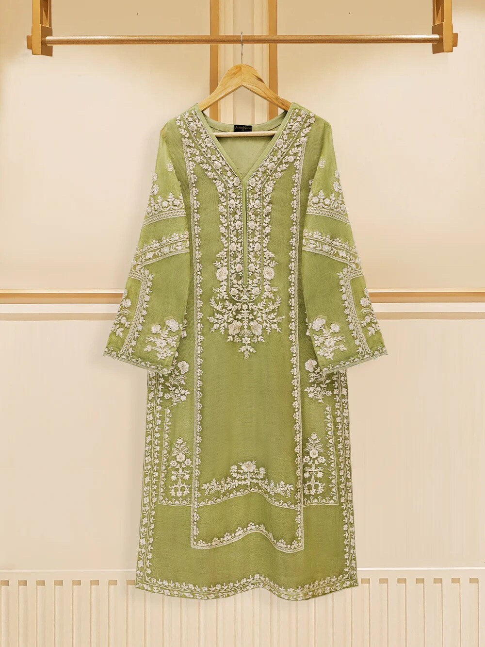 Agha Noor Dress Original 3 Piece Pure Cotton Net Dress