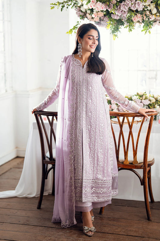 Azure Chiffon Embroidered Dress Latest Collection 2025