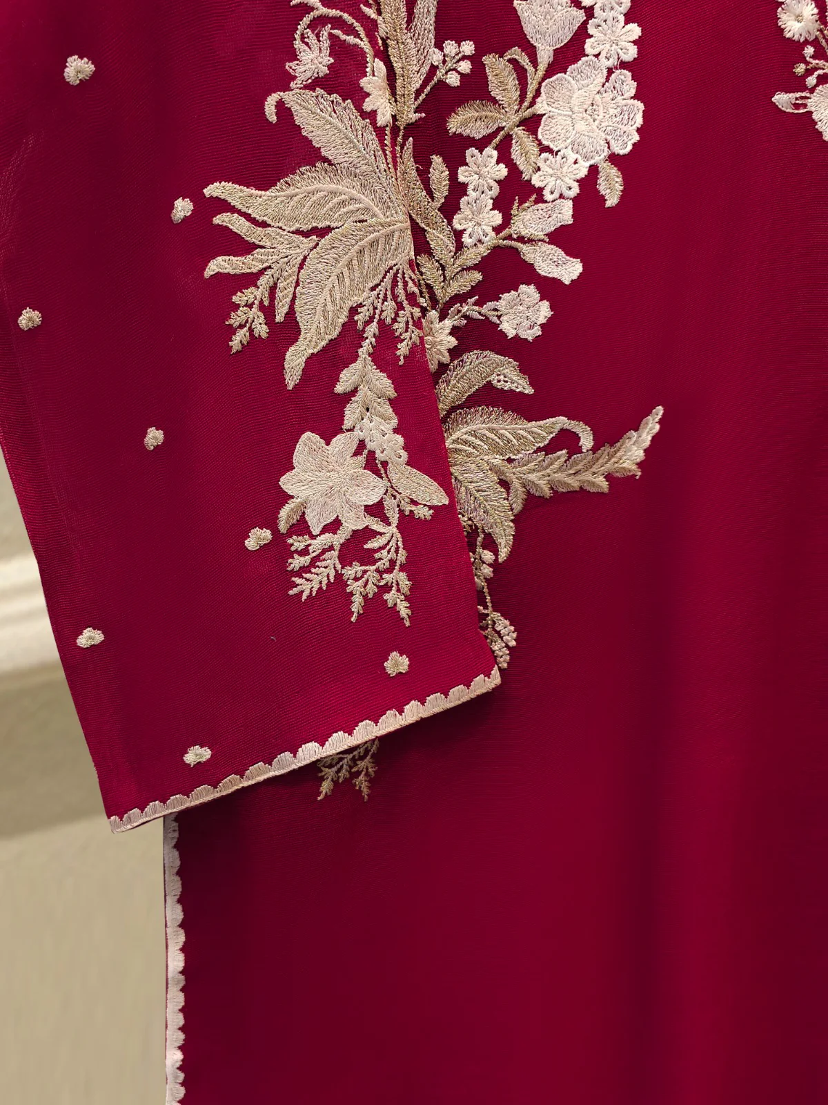 Agha Noor 3 Piece - Pure Embroidered Cotton Net Suit S113500