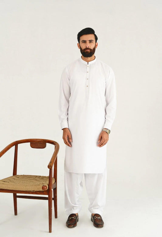 Agha Noor Men's Shalwar Kameez Pakistani Designer White