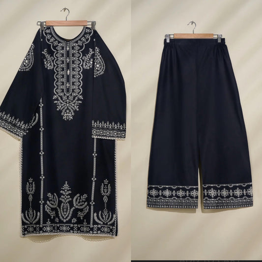 Agha Noor Dress Cambric Cotton Embroidered Shirt & Pant