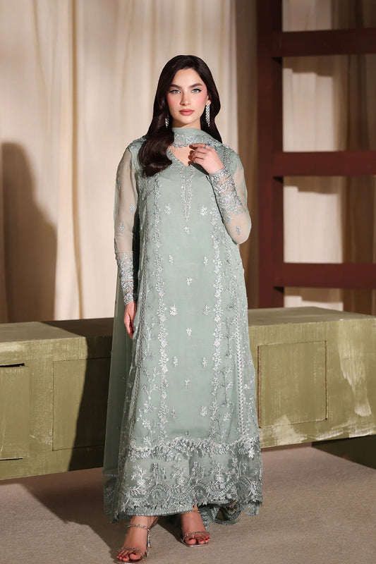 Azure Latest Collection Chiffon Embroidered Dress