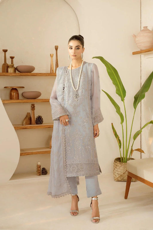 Chiffon Embroidered 3 Piece Stitched Dress Pakistani Designer Wear