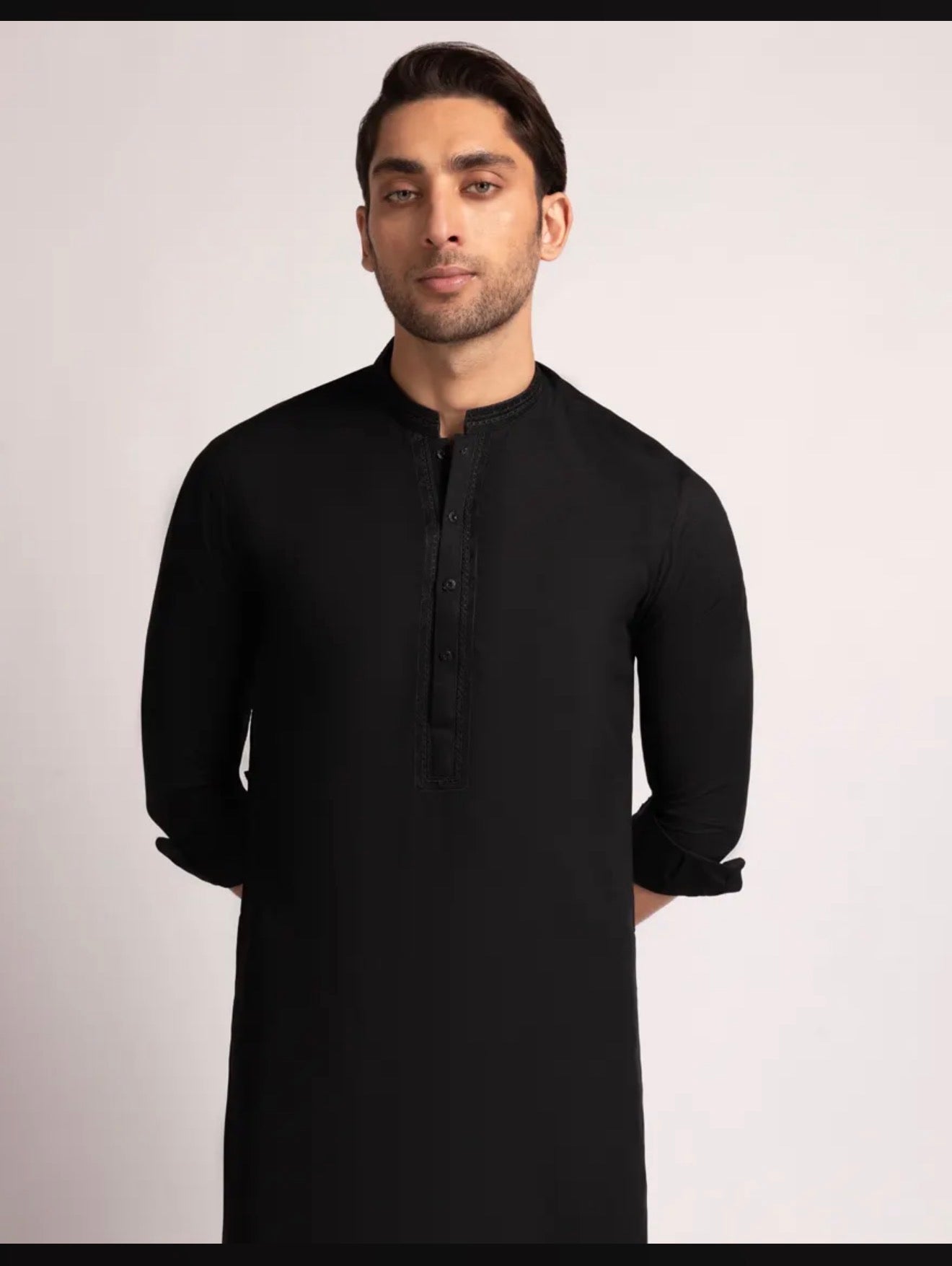 J.Junaid Jamshed Shalwar Kameez Pakistani Designer Black