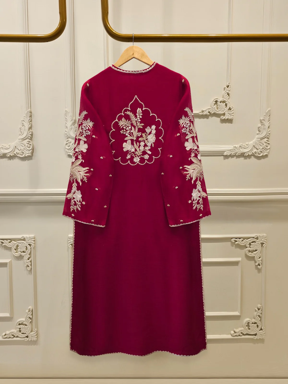 Agha Noor 3 Piece - Pure Embroidered Cotton Net Suit S113500