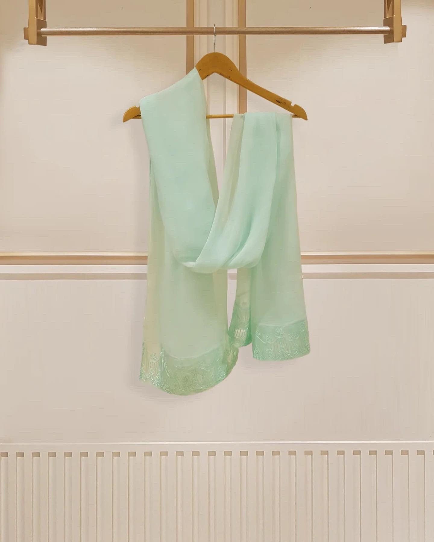 Agha Noor 3 Piece - Pure Chiffon Embroidered