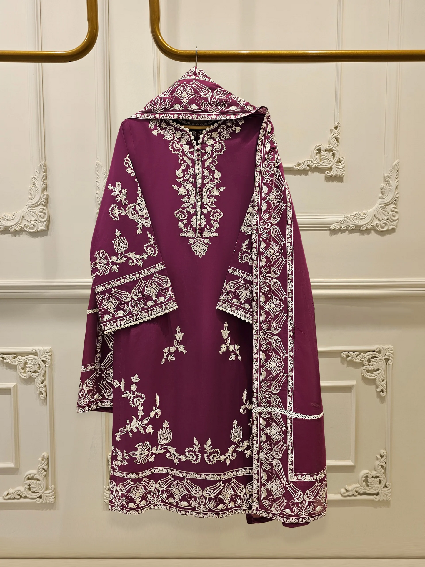 Agha Noor Original 3 Piece -Lawn Embroidered Suit S111750
