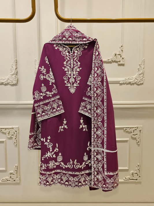 Agha Noor Original 3 Piece -Lawn Embroidered Suit S111750
