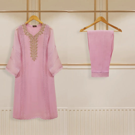 Agha Noor 2 Piece - Cotton Embroidered Suit