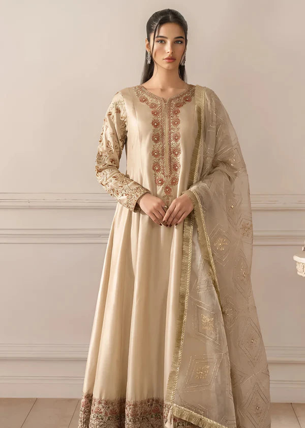Silk Embroidered Maxi Dress