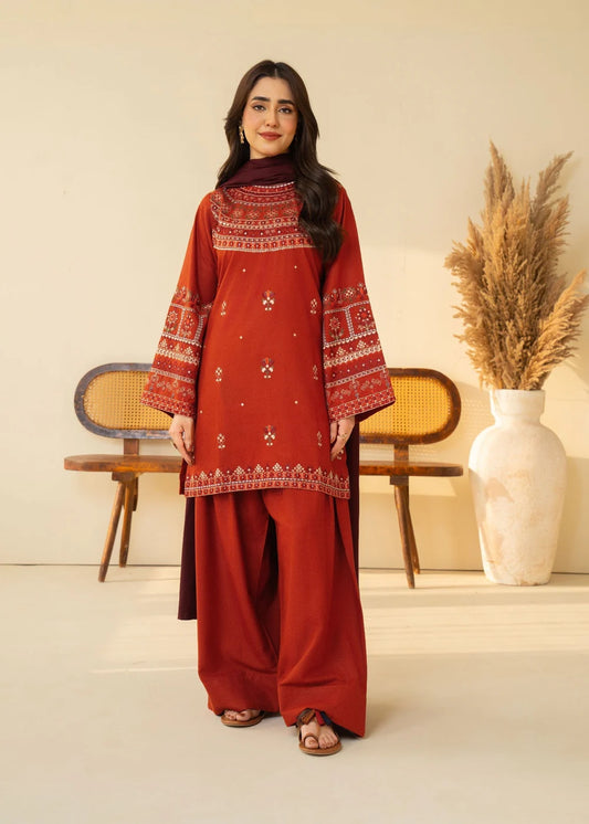 Marina Farshi Shalwar Suit Embroidered Dress