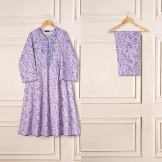 Agha Noor 2 Piece Cotton Embroidered Shirt & Pant