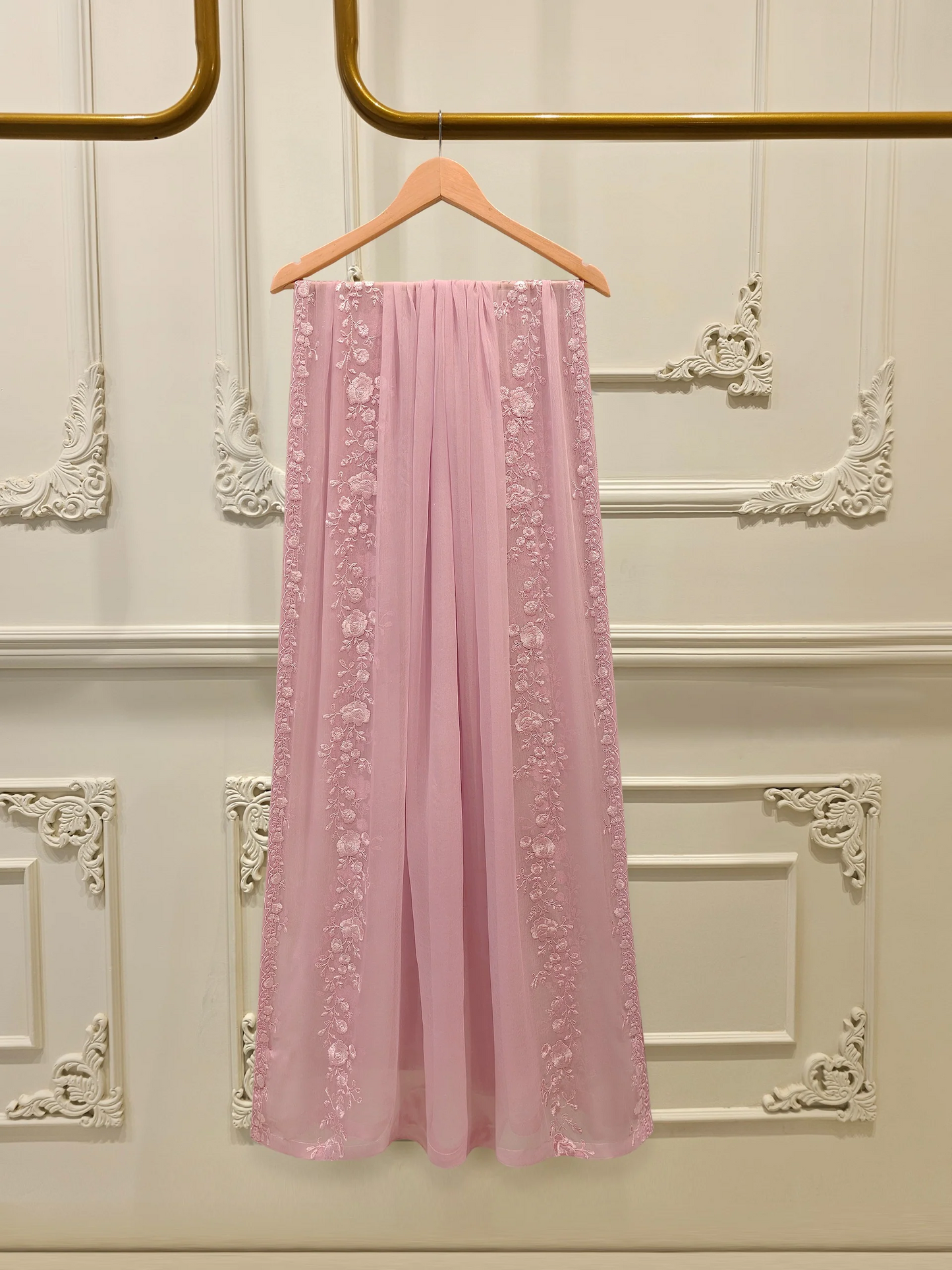 Agha Noor 3 Piece - Pure Chiffon Embroidered Dress S112525