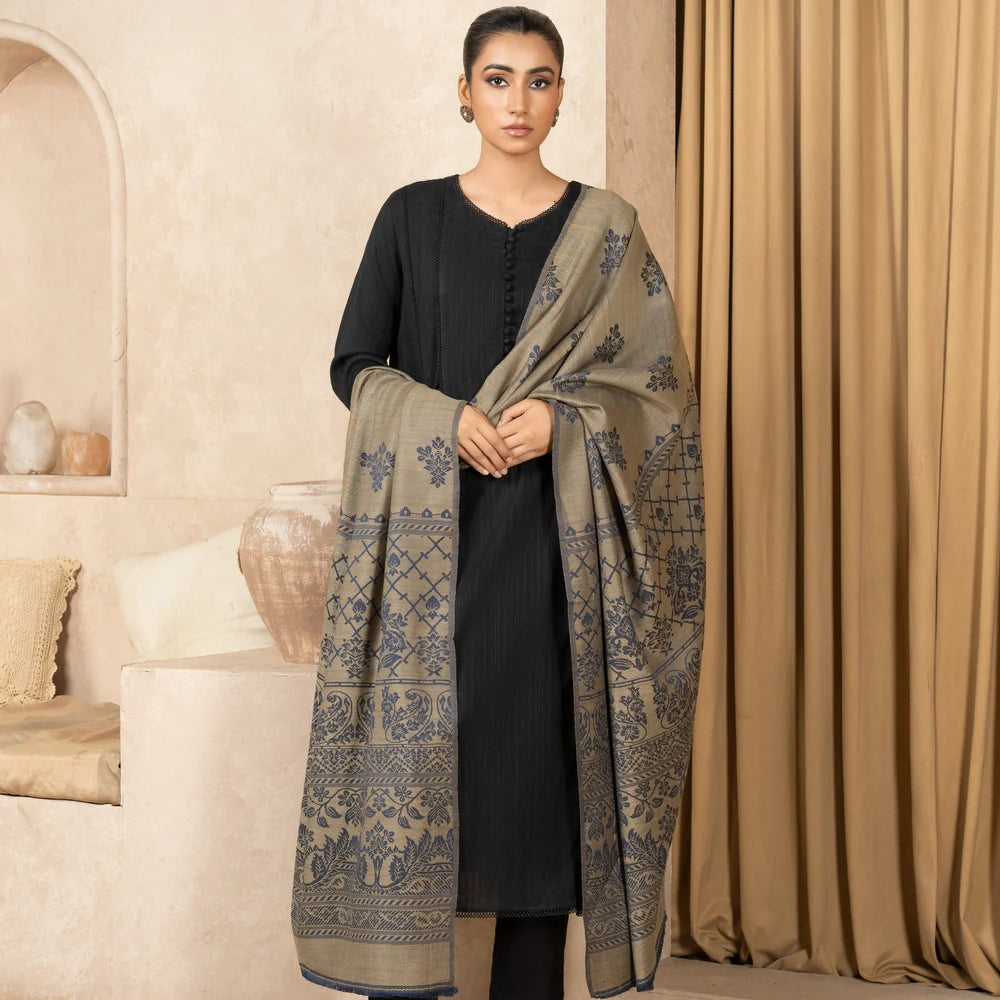 Self Jacquard Shawl Winter Wear