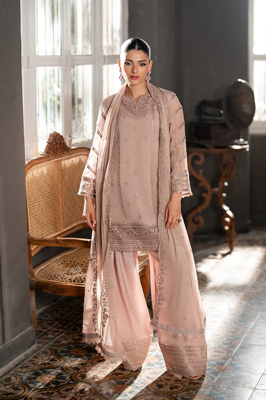 Azure Chiffon Embroidered Farshi Dress Latest Collection 2025