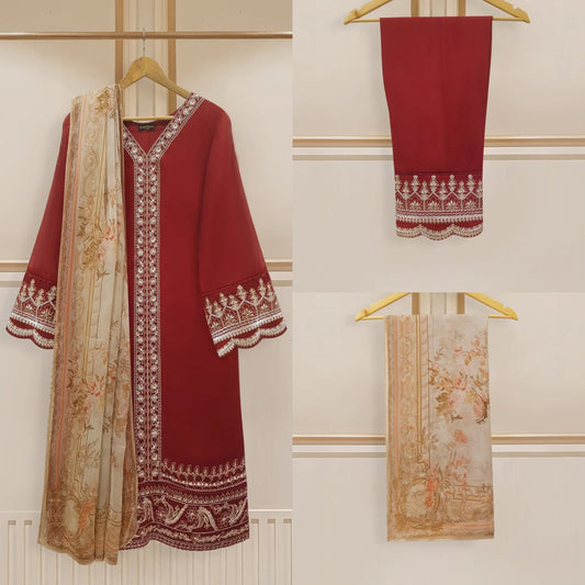Agha Noor Cotton Net Shirt Pant Dupatta