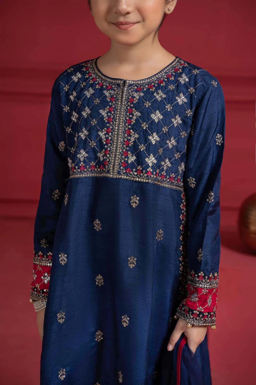 Maria B Kids Collection Embroidered Dress Ready To Wear