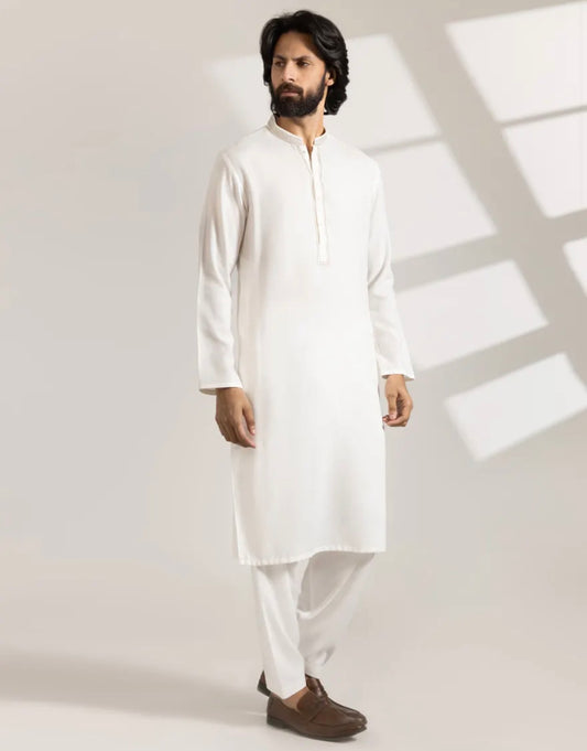 J.Junaid Jamshed Shalwar Kameez Pakistani Designer Off-White