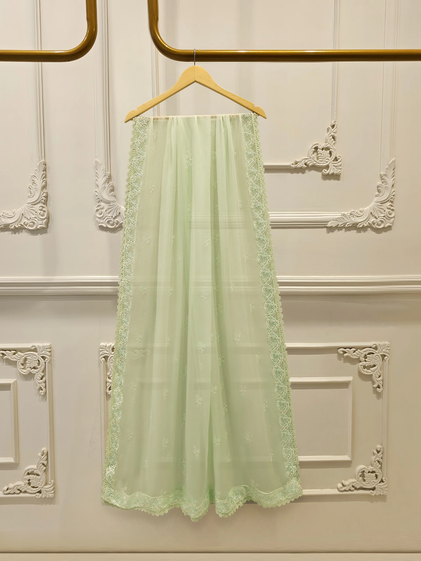Agha Noor 3 Piece - Pure Embroidered Cotton Net Suit