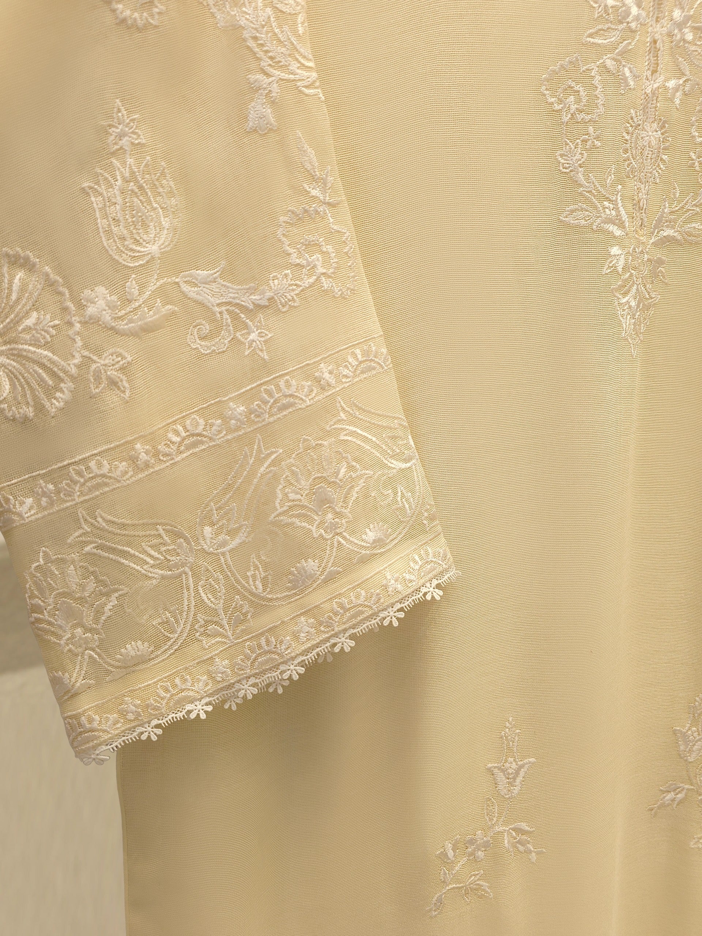 Agha Noor 3 Piece - Pure Embroidered Cotton Net Suit S111925