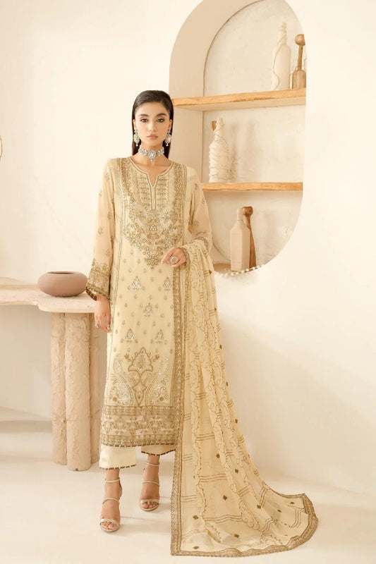 Chiffon Embroidered 3 Piece Stitched Dress Pakistani Designer Wear