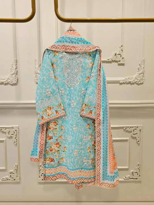 Agha Noor 2 Piece - Digital Printed Lawn Suit