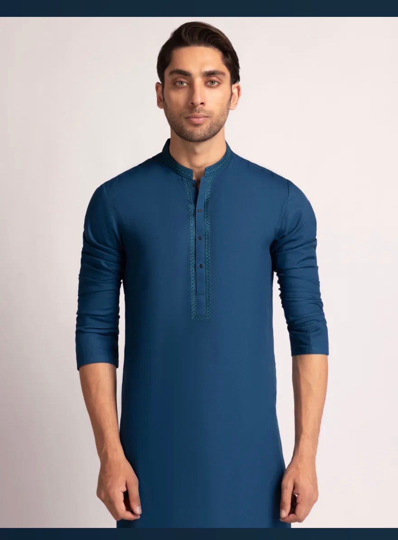 J.Junaid Jamshed Shalwar Kameez Pakistani Designer Blue